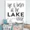 Designart - Lifes Better Lake - Lake House Canvas Artwork